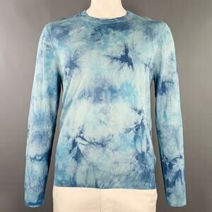 PS by PAUL SMITH Size L Blue Tie Dye Cotton Crew Neck Pullover